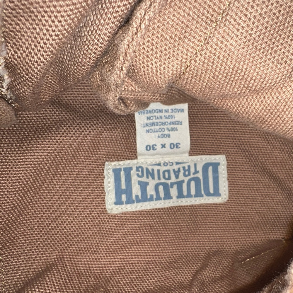 NWOT Men’s Duluth Tan Cargo Pants fire hose relaxed reinforced canvas 30x30 - Picture 3 of 4